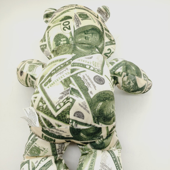 USA American Dollar Plush Money Bear Nanco 2007 Stuffed Animal Toy 15 inch - Picture 4 of 9